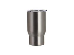 Tumbler Travel Acero Inoxidable 18oz/550ml con Tapa plana transparente (Plateado)Cantidad mínima 2000pcs