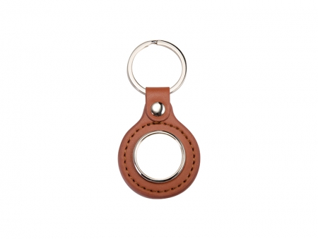 Sublimation PU Key Chain(Round, Brown)