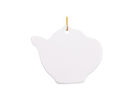 Sublimation 3&quot; Teapot-shape Ceramic Ornament