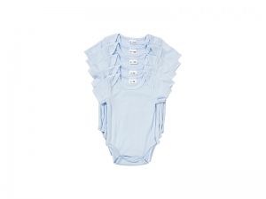 Sublimation Blanks Baby Onesie Short Sleeve(Light Blue)