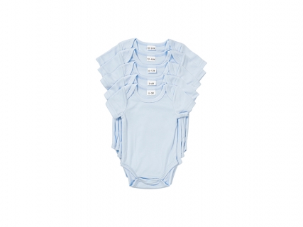 Sublimation Blanks Baby Onesie Short Sleeve(Light Blue)