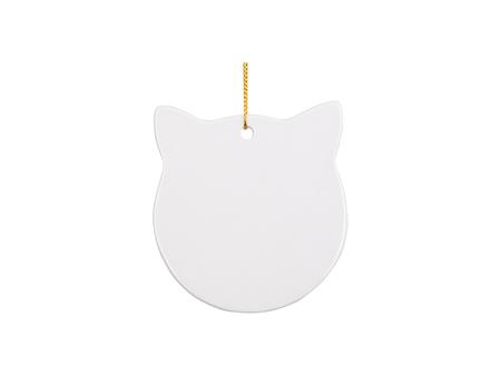 Sublimation 3&quot; Cat Ceramic Ornament