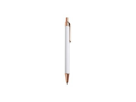 Bolígrafo Sublimación con envoltura retráctil (oro rosa + barril blanco)