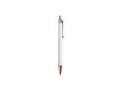 Bolígrafo Sublimación con envoltura retráctil (oro rosa + barril blanco)