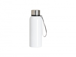 Sublimation Blanks 20oz/600ml Stainless Steel Bottle w/ Black Portable String (White)