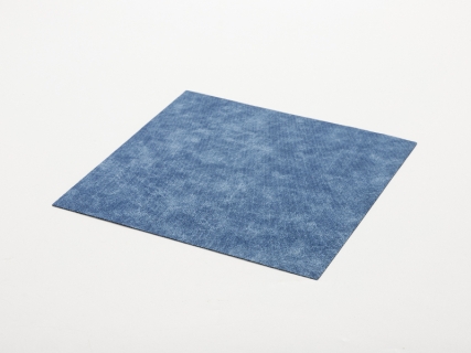 Craft Laserable Leather Sheet (Classic Blue/Black Base, 30.5*30.5cm/ 12*12in)