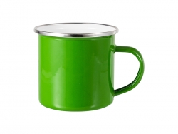 Taza Esmaltada 12oz Base Plana - Verde