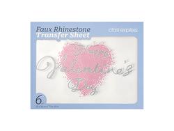 Hoja Transfer Faux Rhinestone 6pcs (Forma de Corazón, 20*26cm)