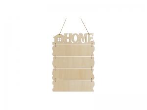 Sublimation Blanks 5 Pieces Plywood HOME Hanging Wall Signs (Rectangle)