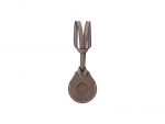 Sublimation Blanks PU AirTag Holder with Strap Bag Charm(Dark Gray)