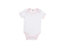 Mono Bebé Manga Corta Talla L (Borde rosa,6-12M)