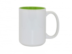 Mug blanc MAX A+ 450 ml avec intérieur vert clair Sublimation Transfert Thermique