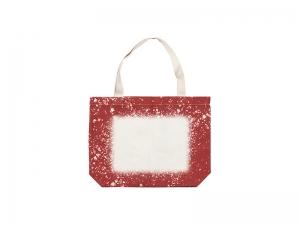 Sublimation Blanks Red Bleached Starry Linen Tote Bag