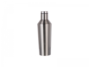 Sublimation 17oz/500ml Cone Shape Wine Bottle (Silver) MOQ:3000