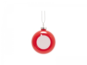 6cm Plastic Christmas Ball Ornament (Glossy Red)