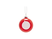 6cm Plastic Christmas Ball Ornament (Glossy Red)