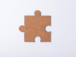 PU Puzzle Coaster(Brown, 12*12cm)