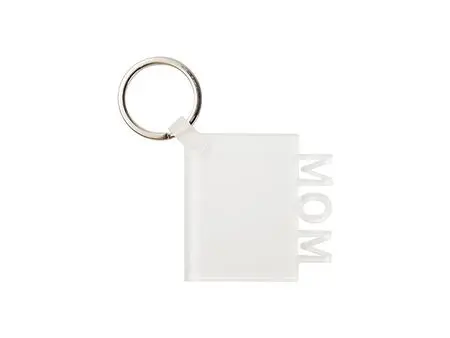 Sublimation Blanks Acrylic Keyring W/ Green Tassel (Round, φ5*0.4