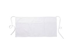 Avental Adulto Branco com 3 Bolsos Brancos (60*29cm)