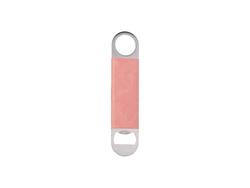 Abridor Botella Acero Inoxidable Cuero PU(Rosa, 17.7*4cm)