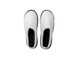 Sublimação Adulto Slippers Fuzzy Close Toe (Branco/Preta, 36-37#)