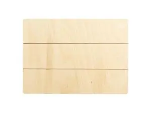 Sublimation Rectangular Plywood Sign w/ Stripes (17.8*12.7*1.5cm)