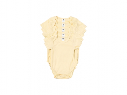 Sublimation Blanks Baby Onesie Short Sleeve(Yellow)