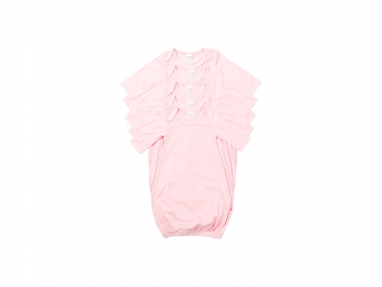 Sublimation Blanks Baby Long Sleeve Nightdress(Pink)