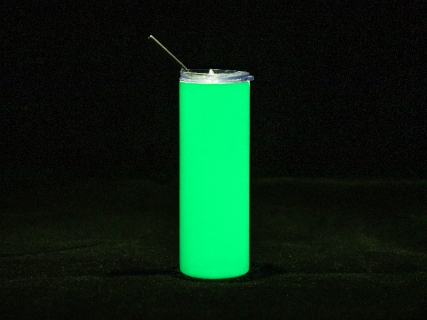 20oz/600ml Sublimation Luminous Stainless Steel Skinny Tumbler (White to Green)