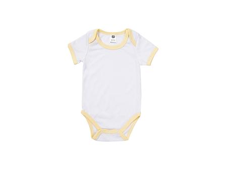 Baby Onesie Short Sleeve L(Yellow Edge,6-12M)