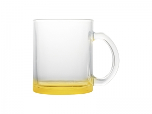 11oz Sublimation Blanks Clear Glass Mugs(Yellow Bottom)