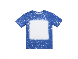 Blue Bleached Starry Cotton Feeling T-shirt for Sublimation Printing