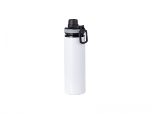 28oz/850ml Sublimation Blanks Alu Water Bottle with Color Cap (White)