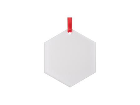 Sublimation Blank Acrylic Ornament (Hexagon, 7.6*7.6*0.4cm)