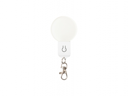 Sublimation Blanks Colorful LED Acrylic Light Up Keyring(RND shape,7 colors)