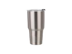 Tumbler Base Mais Fina Inox 30oz/900ml com Canudo (Prateado)Quantidade mínima:500uds