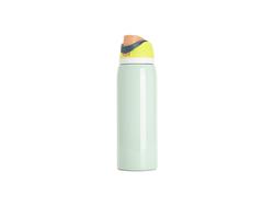 Garrafa de Água SS 40oz/1200ml com Tampa Portátil Flip One Touch (Verde Claro Liso)