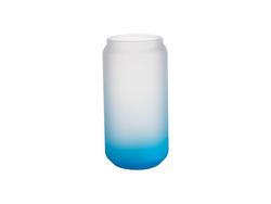 Sublimation 18oz/550ml Glass Mugs Gradient Light Blue