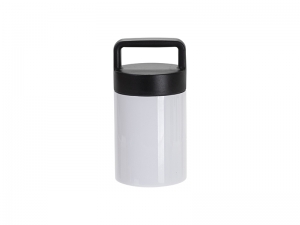 Sublimation Blanks 13oz/400ml Stainless Steel Mug w/ Protable Black Lid (White)