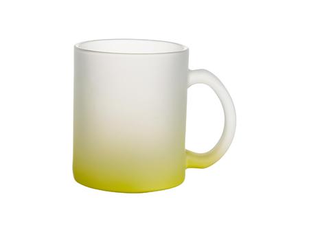 Sublimation 11oz Glass Mugs Gradient Lemon Yellow