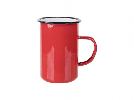 Sublimation 15oz/450ml Enamel Mug (Red) MOQ:2000pcs