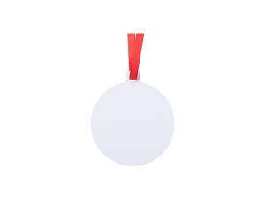 Sublimation Blank Metal Christmas Ball Ornament (6.8*7.6cm)