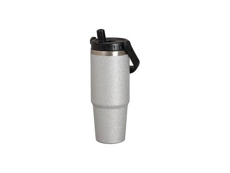 Vaso de purpurina de 30 oz de plata
