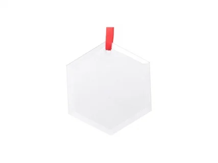 3.5&quot; Sublimation Glass Ornament (Hexagon)