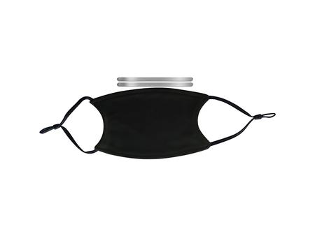 Sublimation Full Cotton Kids Face Mask (Black)  w/ Alu Nose Bridge