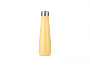 Sublimation 14oz/420ml Stainless Steel Pyramid Shaped Bottle (Yellow)