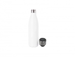 Sublimation Blanks 17oz/500ml Stainless Steel Cola Shaped Bottle(White) W/ Temperature Lid