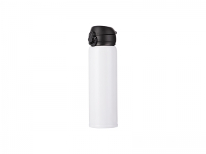 Sublimation 500ml/17oz Pop Lid Stainless Steel Bottle (White)