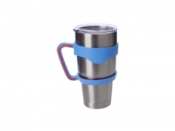 Vaso con Asa 30oz Acero Inoxidable (Azul/Rojo) Cantidad Mínima:100