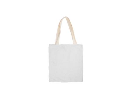 Sublimation Blended Plush Tote Bag(White w/ White,34*37cm)